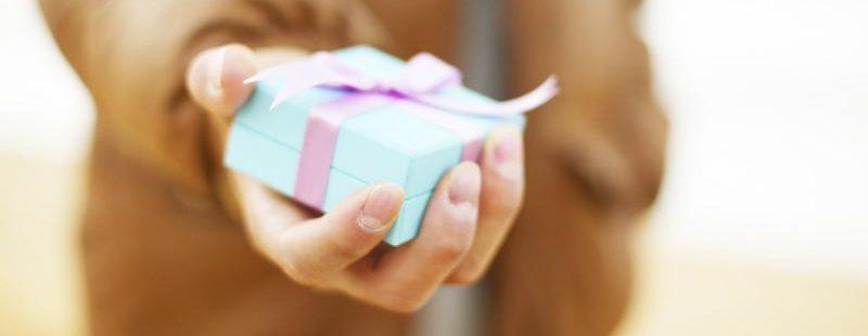 a person holding a gift